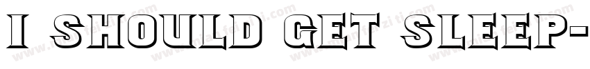 I should get sleep字体转换